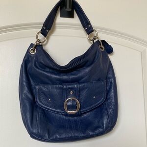 VTG Stone Mountain Crossbody shoulder bag Womens Navy blue silver tone hardware